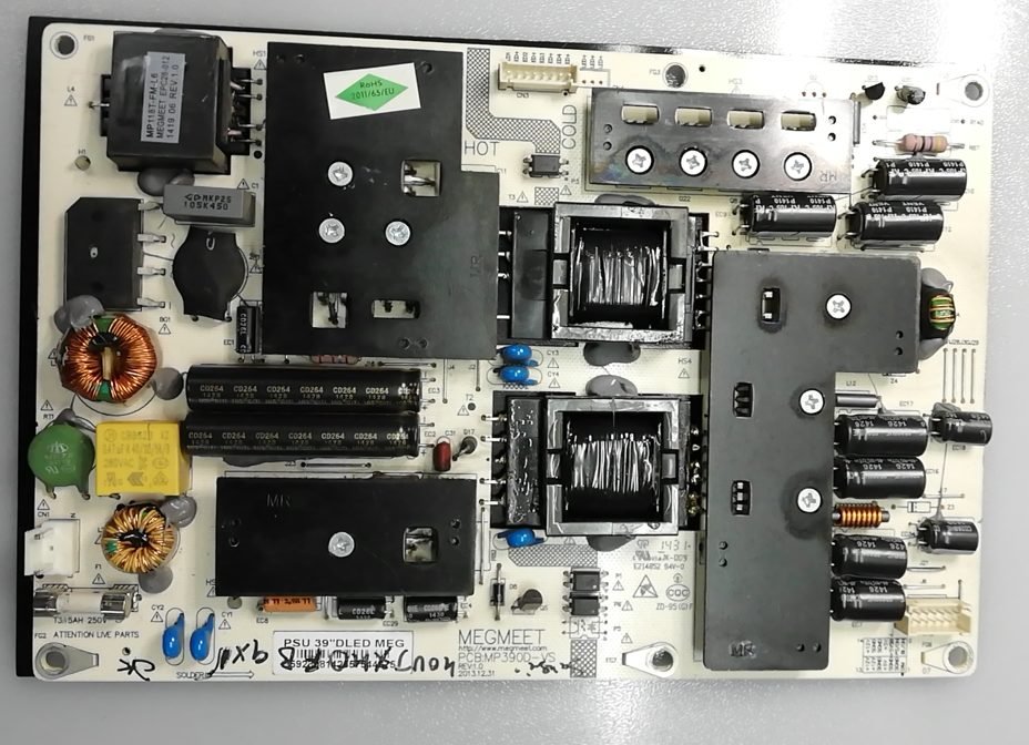Sansui Model No:40VJX40FB Power Board Part No:MP390D-VS